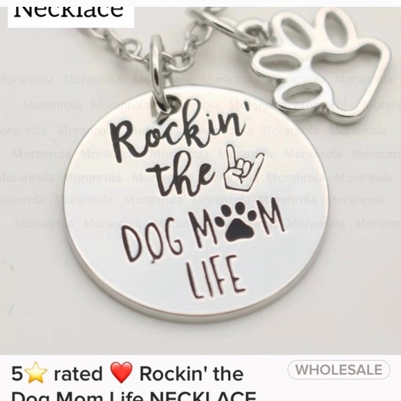 NWT Rockin The Dog Mom Life Necklace - Picture 2 of 3